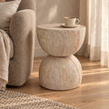 Positano Travertine Look Side Table – 47cm