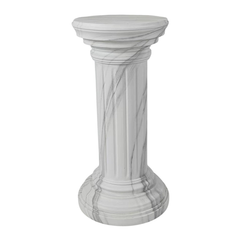 Round Marble Look Decorative Column – 64cm