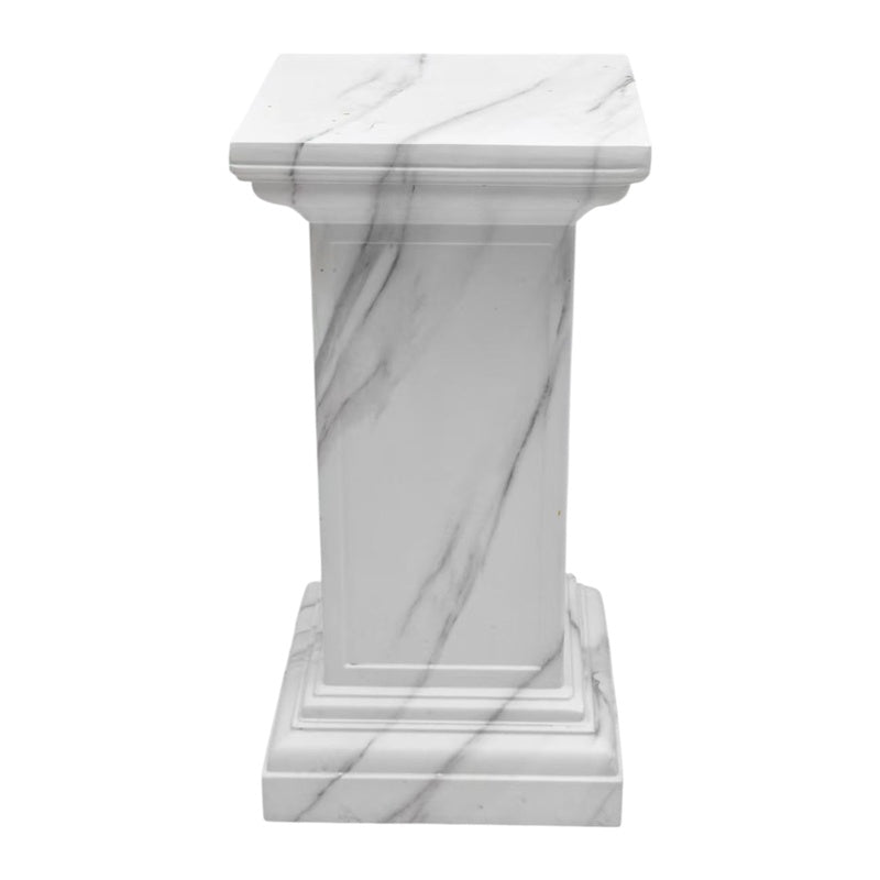 Square Marble Look Decorative Column – 64cm