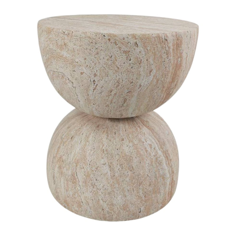 Positano Travertine Look Side Table – 47cm