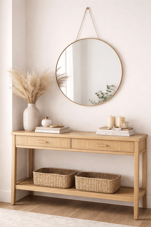 Aurelia Gold Hanging Wall Mirror - Sol & Stone