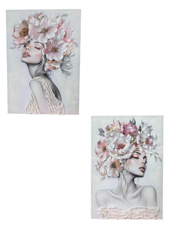 Blossom Muse – 2 Piece Floral Lady Canvas Set - Sol & Stone