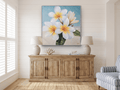 Frangipani Framed Canvas 100cm - Sol & Stone