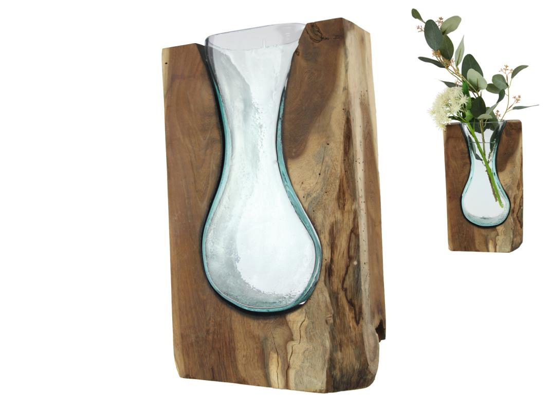 Glass Vase on Driftwood - Sol & Stone