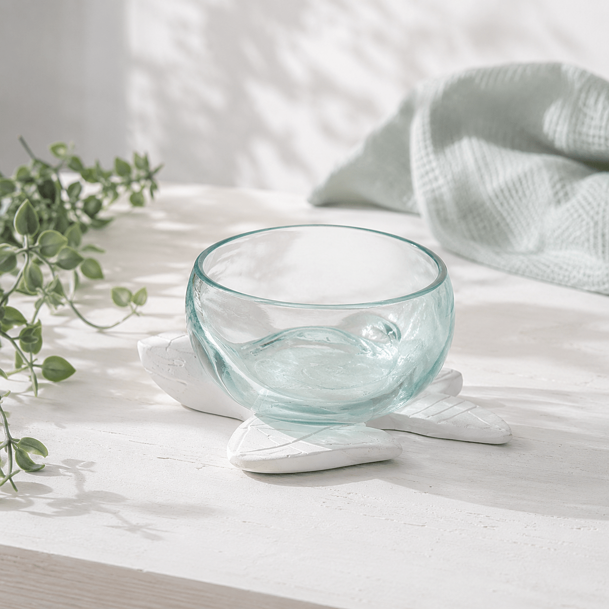 Hand-Carved Turtle with Glass Bowl - Sol & Stone