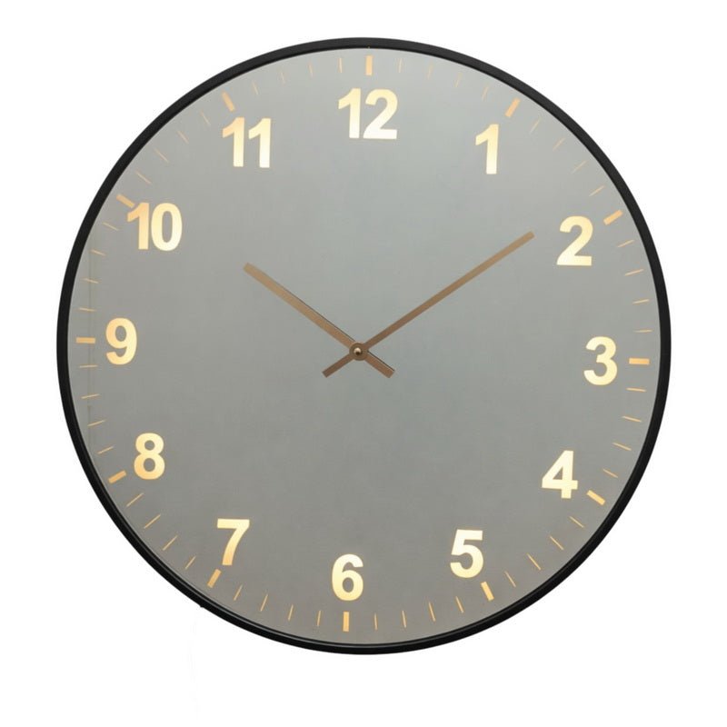 Modern Black & Gold 60cm Wall Clock - Sol & Stone