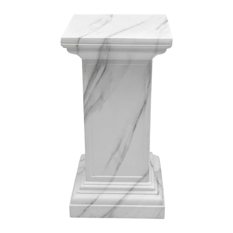 Square Marble Look Decorative Column – 64cm - Sol & Stone